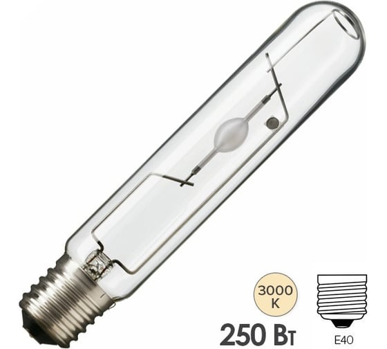 Лампа FL-LED MH ДРИ 250W E40 WHITE 3000K 25000lm 10000h d46x245mm МГЛ 612427