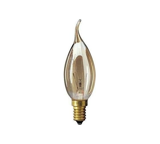 Лампа FL-LED DECOR С35 FLAME GL 60W E14 230V FOTON_LIGHTING - свеча на ветру золотая 606044
