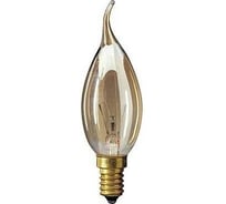 Лампа FL-LED DECOR С35 FLAME GL 25W E14 230V FOTON_LIGHTING - свеча на ветру золотая 606020