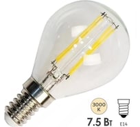 Лампа FL-LED Filament G45 7.5W E14 3000К 220V 750Лм 45x75мм FOTON_LIGHTING шарик прозрачная 609052