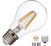 Лампа FL-LED Filament A60 10W E27 3000К 220V 1000Лм 60x108мм FOTON_LIGHTING груша прозрачная 606464