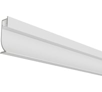 Профиль алюминиевый Apeyron для плинтуса под светодиодную ленту, белый, 13,5х50мм, 2м / 08-66-Б