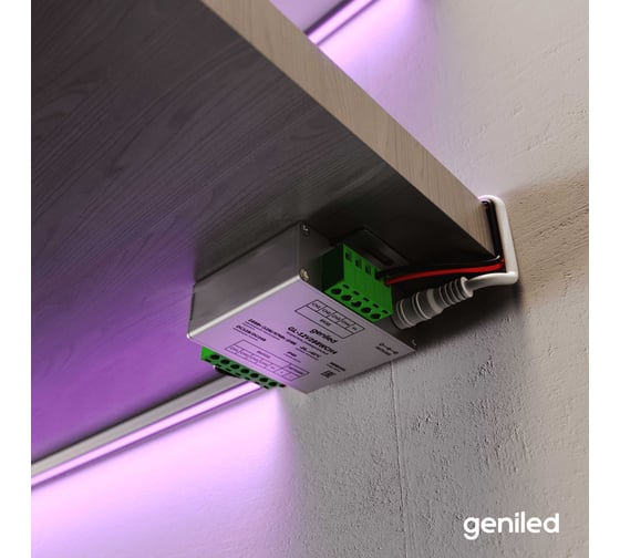 Усилитель для светодиодной ленты RGB, RGBW и монохромной Geniled универсальный, 5 pin 17043