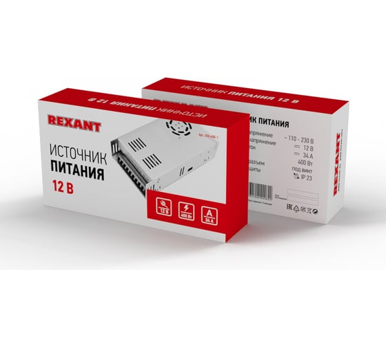 Открытый блок питания REXANT 12 В 400 Вт 34 А под винт 200-400-1