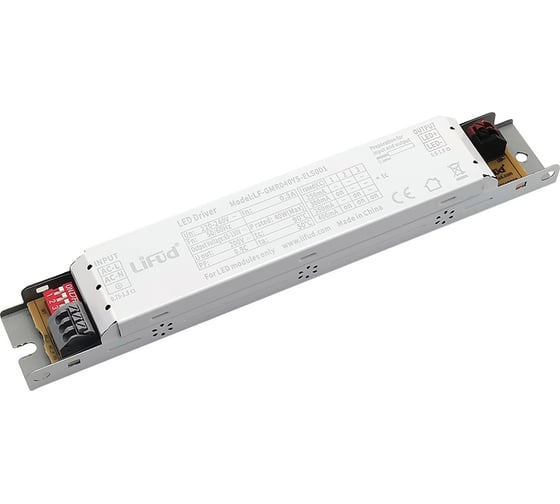 LED-драйвер Lifud 40Вт, вх 220-240В AC, вых 250-400мА 65-150В DC, изолир, металл LF-GMR040YS-ELS001 2016421718