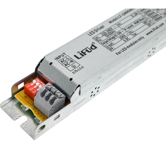 LED-драйвер Lifud 40Вт, вх 220-240В AC, вых 250-400мА 65-150В DC, изолир, металл LF-GMR040YS-ELS001 2016421718