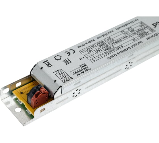 LED-драйвер Lifud 40Вт, вх 220-240В AC, вых 250-400мА 65-150В DC, изолир, металл LF-GMR040YS-ELS001 2016421718
