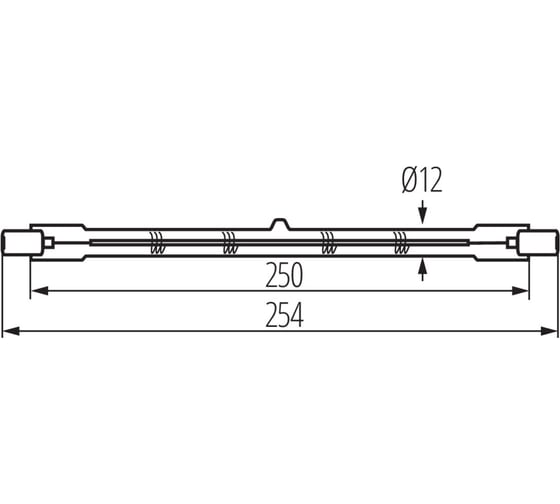 Прожекторная галогенная лампа KANLUX J 1500W 254MM/ 10419