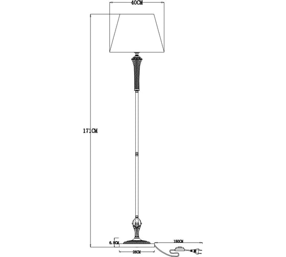 Торшер Arte Lamp GRACIE A7301PN-1PB