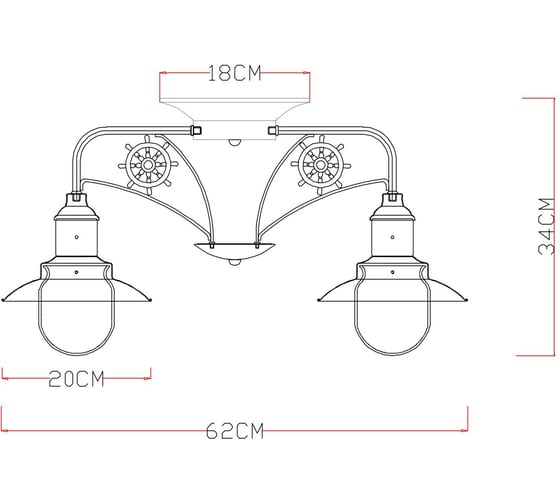 Потолочная люстра Arte Lamp SAILOR A4524PL-3AB
