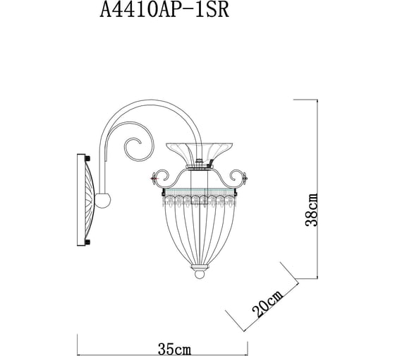 Бра Arte Lamp SCHELENBERG A4410AP-1SR