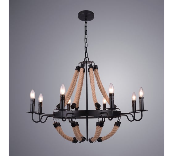 Подвесная люстра Arte Lamp MARSIGLIA A8956LM-8BK
