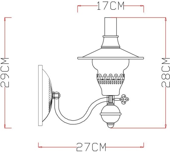 Бра Arte Lamp TRATTORIA A5664AP-1AB