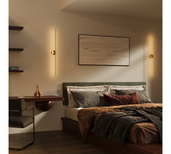 Настенный светильник (бра) MAYTONI Elegant Латунь C084WL-L18BS2.7K