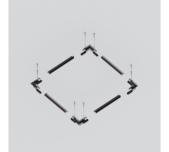 Шинопровод MAYTONI EXILITY 2м, низкопрофильный, подвесной, круглый TRXM034-R-412B
