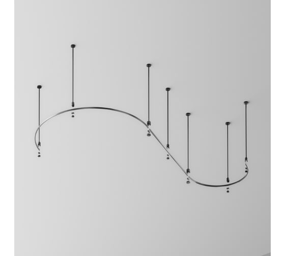 Шинопровод MAYTONI FLARITY круглый из полукругов, 1200мм, черный TRX154-2SR-D1200-B
