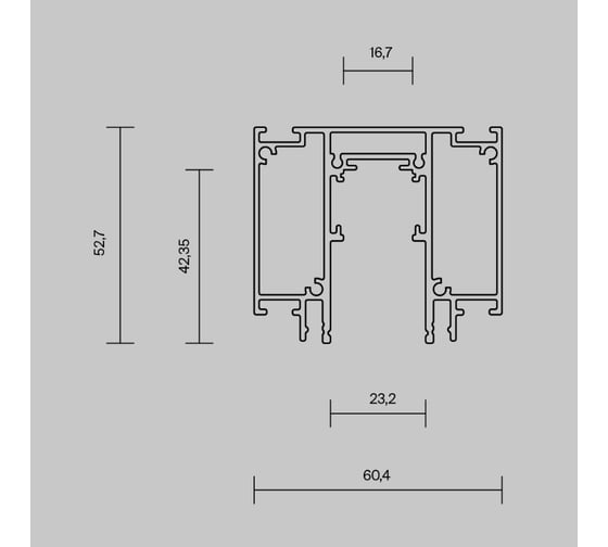 Шинопровод MAYTONI EXILITY демпферный, в натяжной потолок, TRX034D-422W