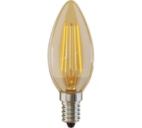 Лампа VOLTEGA свеча, золотистая, Е14, 2800К, 4W 5482