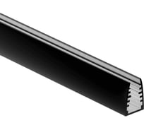 Алюминиевый профиль для светодиодной ленты Geniled для стекла, торцевой, 1 метр, черный, без заглушек 12058_1_black