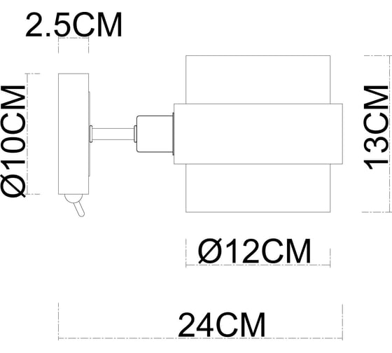 Бра ARTE LAMP CARLO A8205AP-1BK