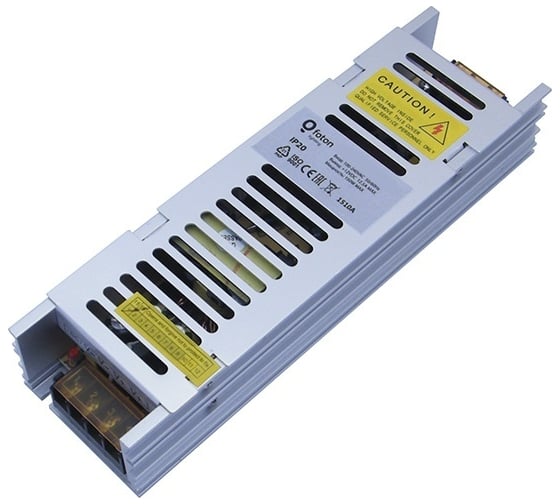 Трансформатор FL-LED FL-PS PSE12300 Pout=300Вт, Uout=12В, Uin=175-240В, IP20, 225x70x40мм, 600г - метал. 602145