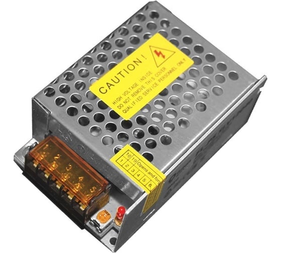 Трансформатор FL-LED FL-PS SLV12040 Pout= 40Вт, Uout=12В, Uin=175-240В, IP20, 85x58x33мм, 130г - метал. 602176 1