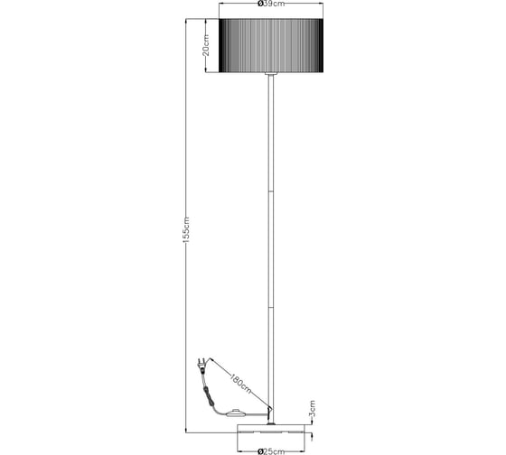 Торшер Arte Lamp MALLORCA A1021PN-1SS
