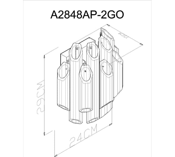 Бра Arte Lamp JASTIN A2848AP-2GO