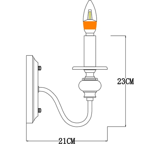 Бра Arte Lamp PASSONI A6097AP-1PB