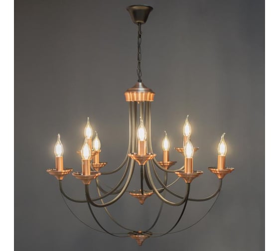 Люстра РОСТОК MDD030210/9 RB+BK черный 9x40W E14 d765 h655, SHGN22 988024929
