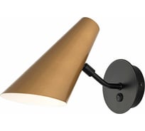 Бра De Fran Е27 220В 1x60Вт черный+ шампань, с выключателем B-1112