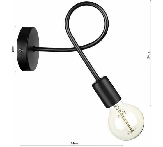 Бра De Fran Е27 60Вт ДЖЕМ BK черный B-1144