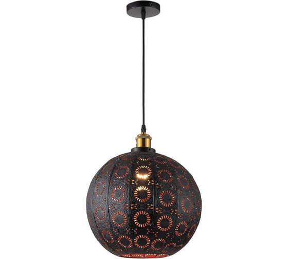 Люстра De Fran SP -0814 Е27 220В 1x60Вт, Ажур, черный+золото MBK+SGD, металл d32хh38cm SP-0814