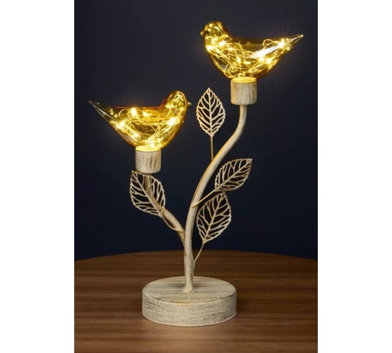 Декоративная светодиодная лампа Arya Home Arya Chirp 19,5x10,5x32,5 см Янтарный, Золотой 8680943246653