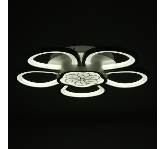 Люстра BayerLux с ПДУ 10034/6WT LED 124Вт 3000-6000К диммер белый 62х62 см 5177776