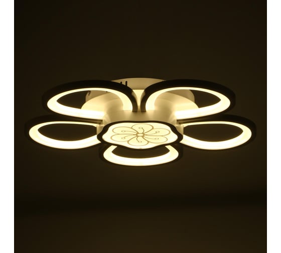 Люстра BayerLux с ПДУ 10034/6WT LED 124Вт 3000-6000К диммер белый 62х62 см 5177776