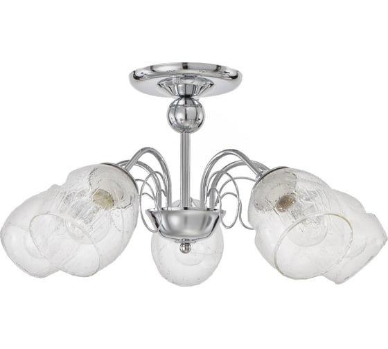 Люстра BayerLux 73108/5 E27 40Вт хром-прозрачный 53,5х53,5х27 см 4901269