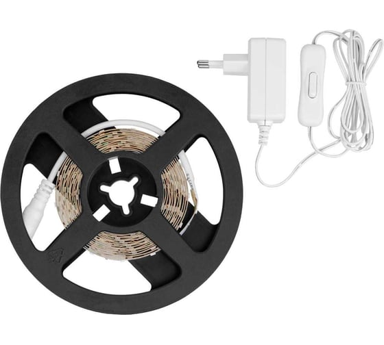 Комплект светодиодной ленты TDM ELECTRIC SMD2835-60 LED/м-12 В-4,8 Вт/м-IP65-6000 К 3 м, 18 Вт SQ0331-0233