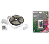 Комплект светодиодной ленты TDM ELECTRIC SMD5050-30 LED/м-12 В-7,2 Вт/м 5 м 24 Вт, IR-контроллер SQ0331-0226