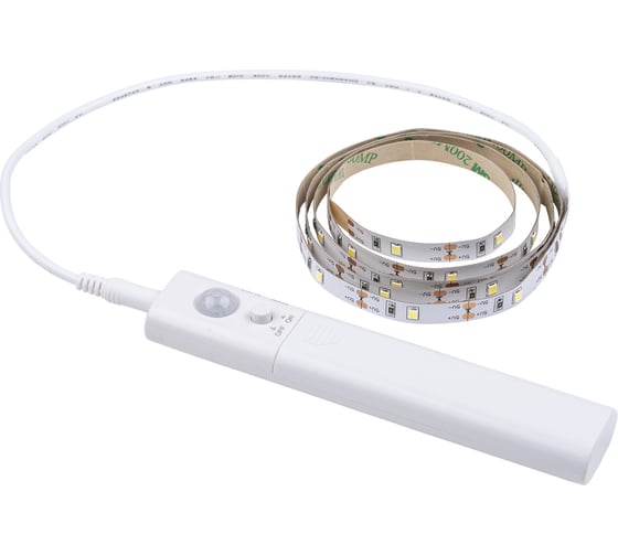 Умная подсветка TDM SMD2835-30LED/m-IP20-5В-2, 4Вт-6000К1 м, датчик движ., 4хААА SQ0331-0500