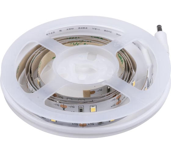 Умная подсветка TDM SMD2835-30LED/m-IP20-5В-2, 4Вт-6000К1 м, датчик движ., 4хААА SQ0331-0500