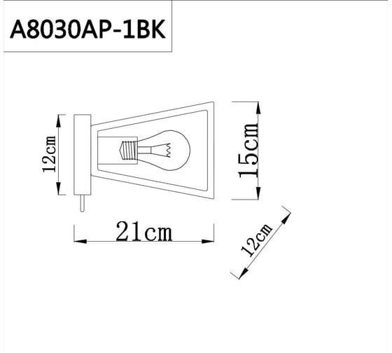 Бра Arte Lamp BRUSSELS A8030AP-1BK