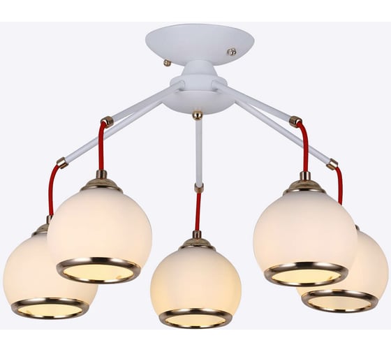 Люстра HIPER 5хЕ27х60Вт WHITE/GOLD H107-5 1