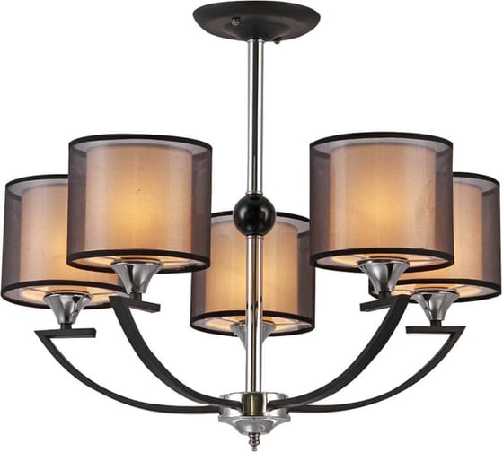 Люстра HIPER 5хE27х60Вт BLACK/CHROME H025-5