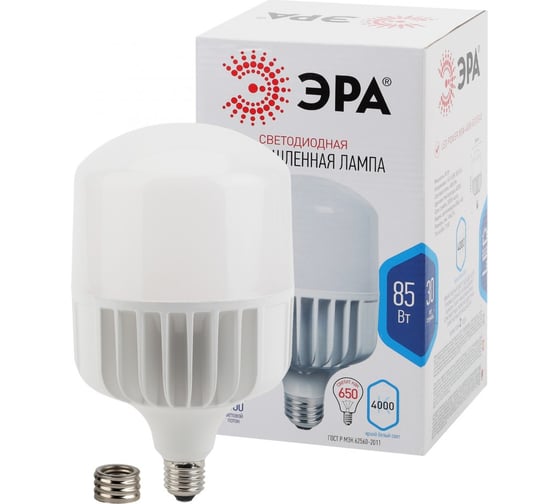 Лампа светодиодная ЭРА STD LED POWER T14085W4000E27/E40 Е27 / Е40 85Вт колокол нейтральный белый свет Б0053064