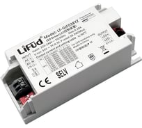 LED драйвер Lifud 38Вт, вход 220-240В AC, выход 700-1050мА 9-42В DC, изолированный, пластик LF-GIF038YZ