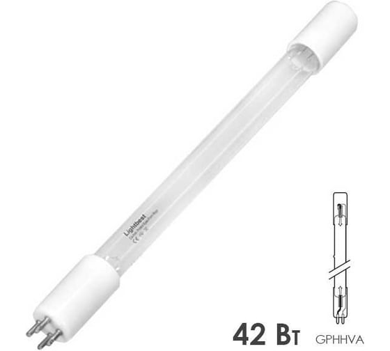 Лампа амальгамная LightBest GPHHVA 357T5L/4 42W 1,2A 700309052