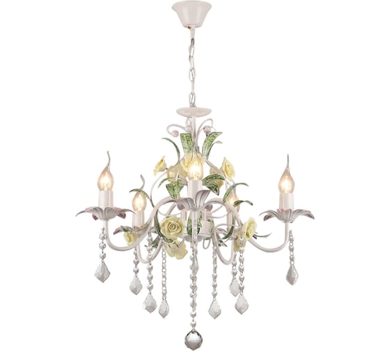 Люстра HIPER 5хE14х60Вт WHITE/GREEN H132-5 1