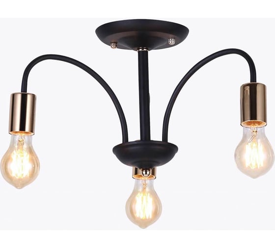 Люстра HIPER 3хE27х60Вт BLACK/GOLD H004-3