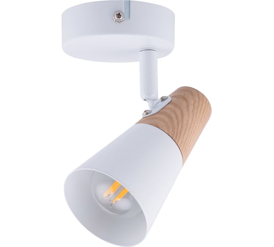 Поворотный светильник HIPER 1хE14х40Вт WHITE/LIGHT WOOD H079-1